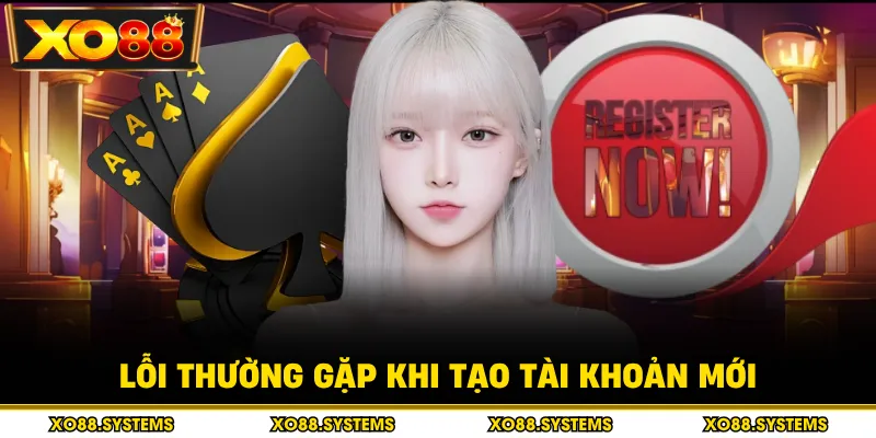 Đăng Ký - Thao Tác Nhanh Chóng, Thưởng Cực Khủng Nhất 2026 2 Lỗi thường gặp khi tạo tài khoản mới