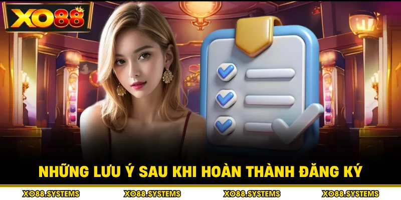 Đăng Ký - Thao Tác Nhanh Chóng, Thưởng Cực Khủng Nhất 2026 4 Những lưu ý sau khi hoàn thành đăng ký